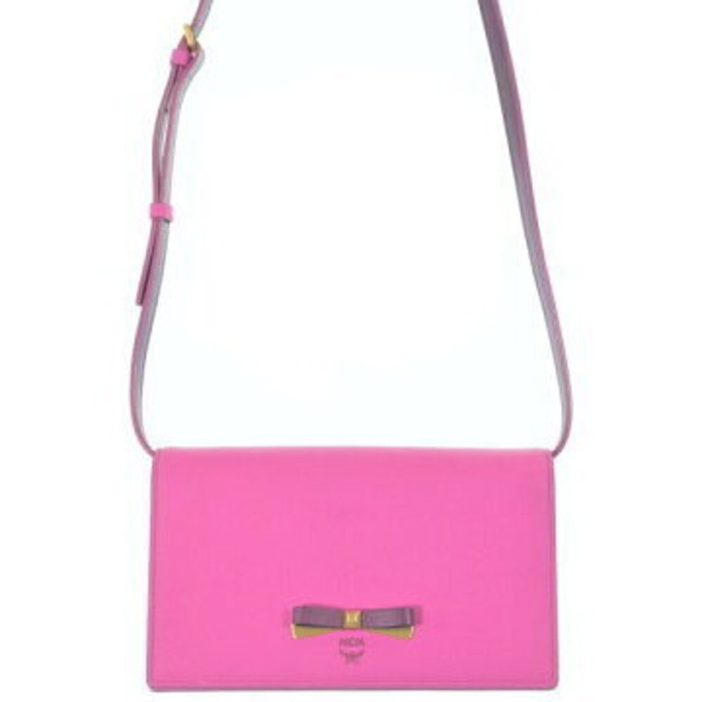 MCM Mina blush pink leather crossbody handbag